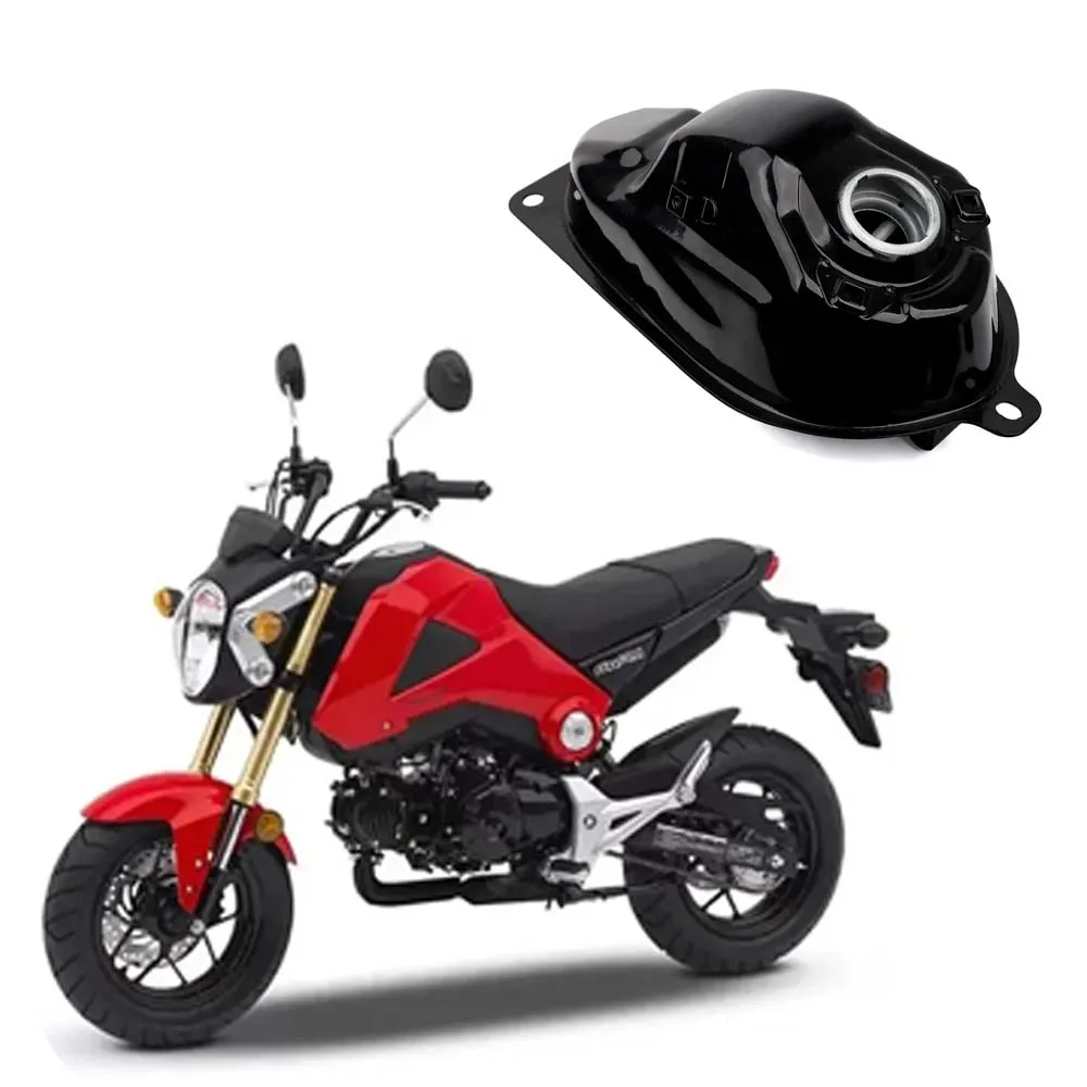 Фото Мотоциклетный топливный бак, железный топливный бак, подходит для Honda Grom MSX 125 SF 2017-2020, черный топливный бак. №1