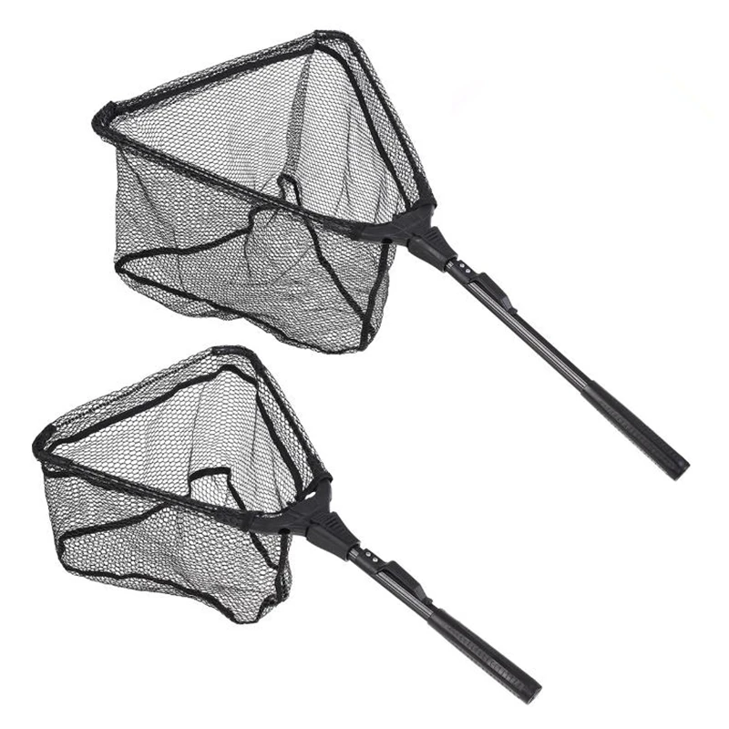 

Складная рыболовная сеть из алюминиевого сплава, складная нейлоновая сетка, складная сеть для рыбалки нахлыстом
