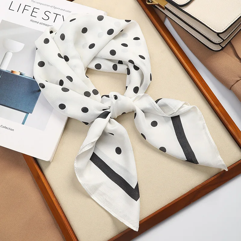 Luxurious Silk Scarf for Women High-End Sense 70 Square with Neck Protection and Retro Style