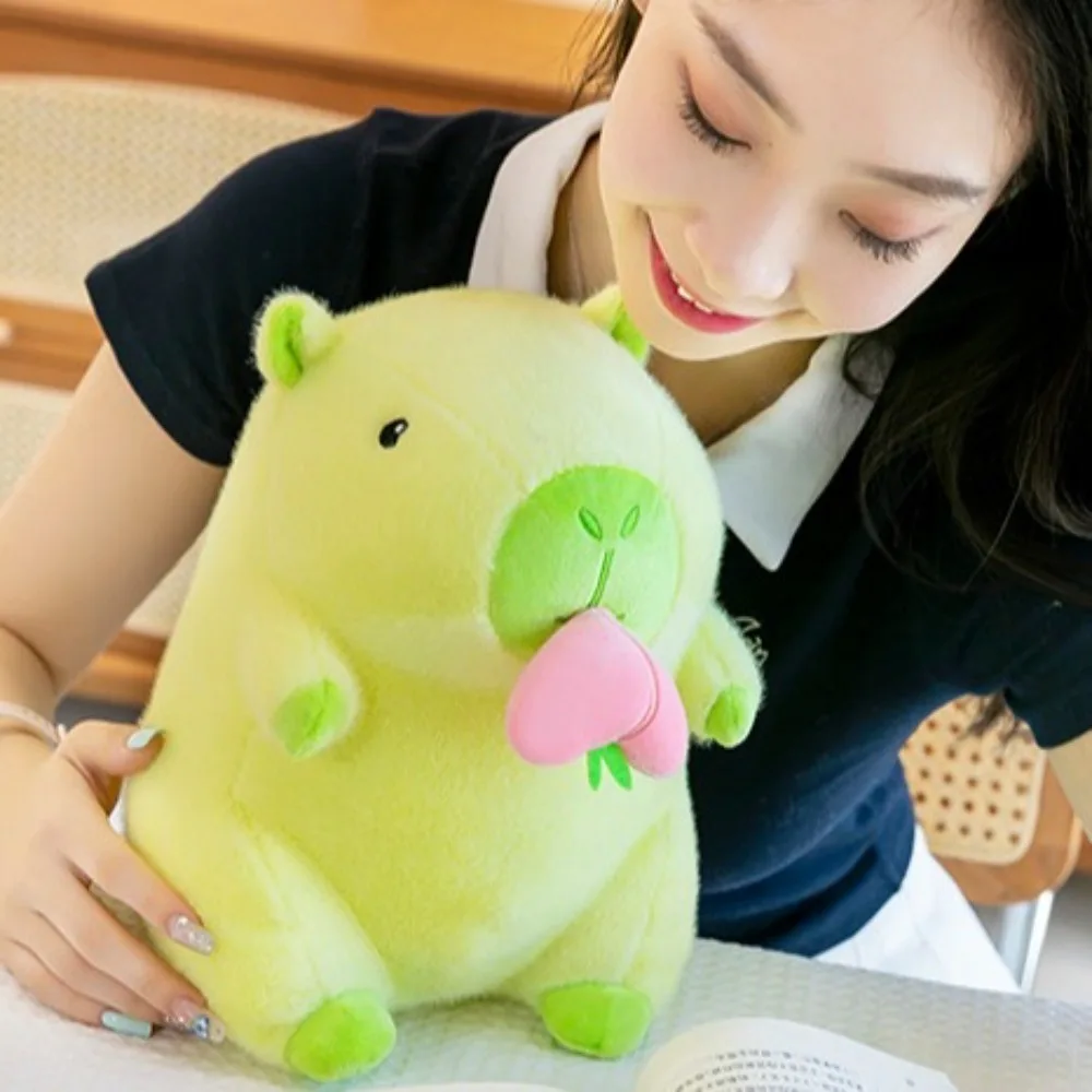 Ешь фрукты мед персик капибара плюшевая игрушка животное пушистая