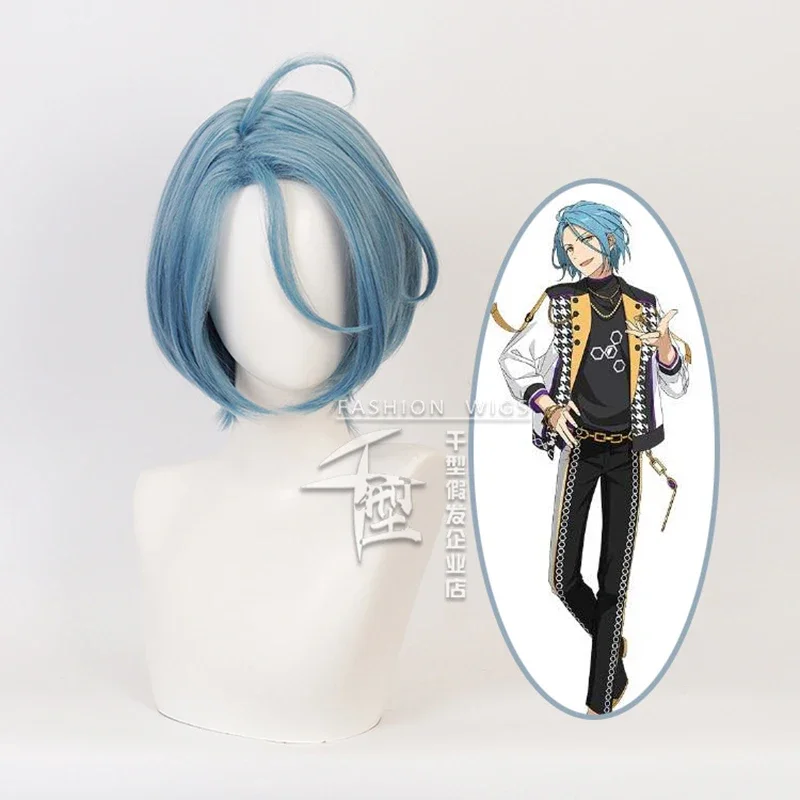 Ensemble Stars Es Crazy B Himeru синий короткий парик костюм для косплея термостойкие парики из