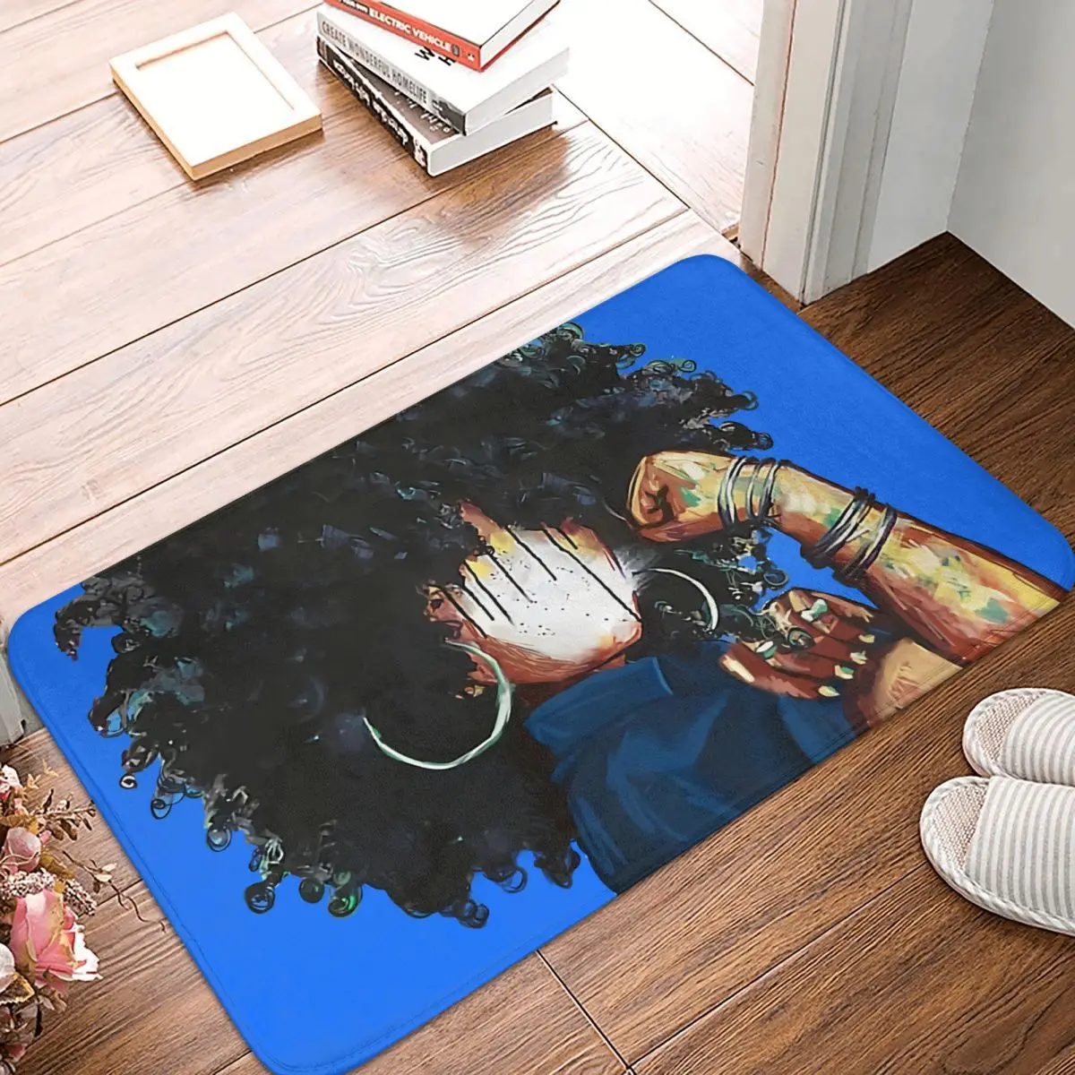 

Нескользящий коврик для кухни, Придверный коврик с рисунком внутри помещения, голубой, для ванной