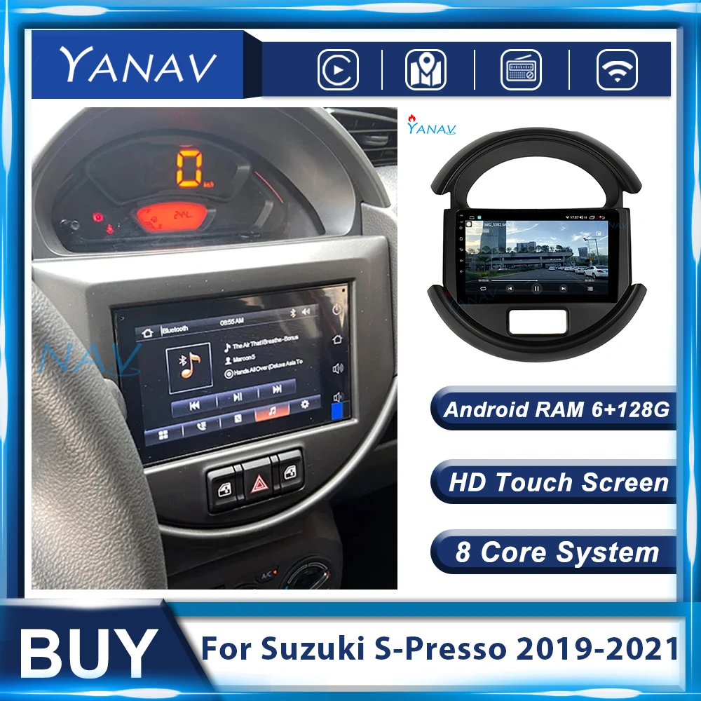 

128G Android мультимедийный плеер GPS-навигация автомобильное радио для Suzuki S-AT 2019-2021 авто стерео приемник видео сенсорный экран