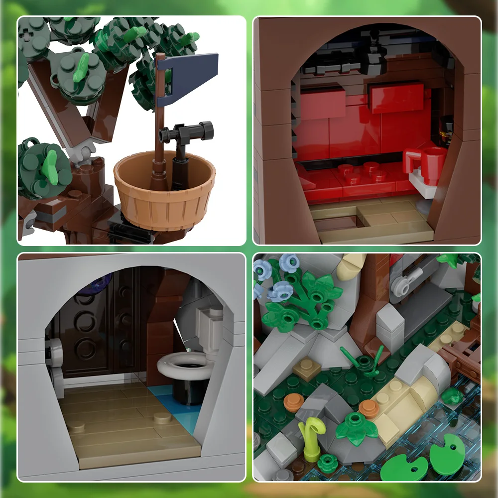 MOC лесной дом на дереве модель строительных блоков воздействительный квартирный