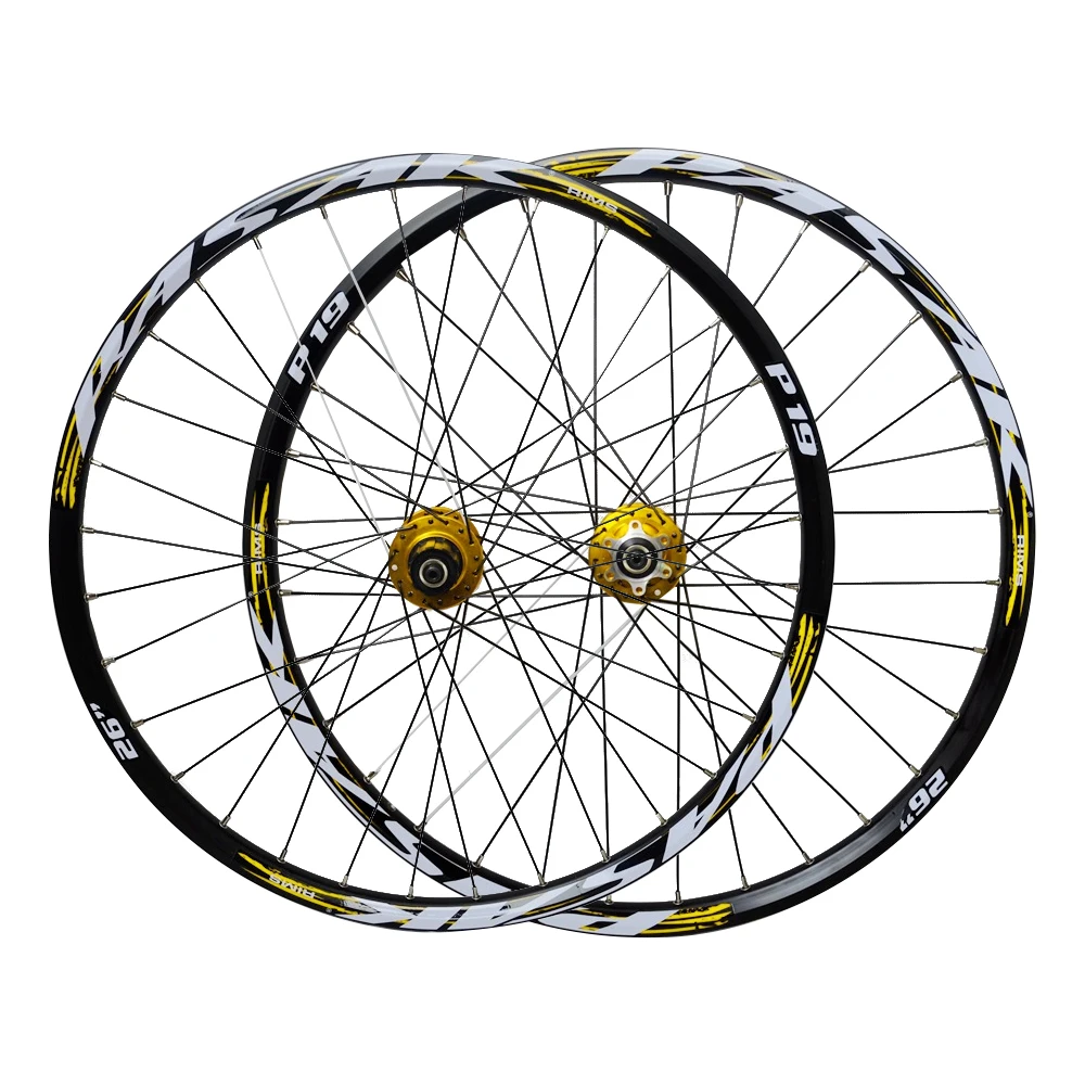 PASAK MTB Mountain Bike 26/27.5/29inch Wheelset Bicycle Wheels Front 2 Rear 4 Sealed Bearings Hub Disc Brake 2200g Wheel Rims
