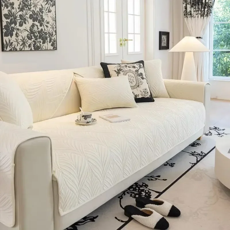 Сплошной цвет красный мягкий утолщенный фланелевый стеганый диван полотенце