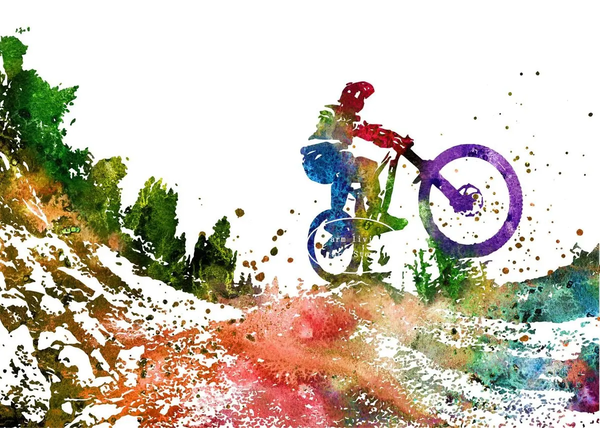 

Настенная картина для езды на горном велосипеде