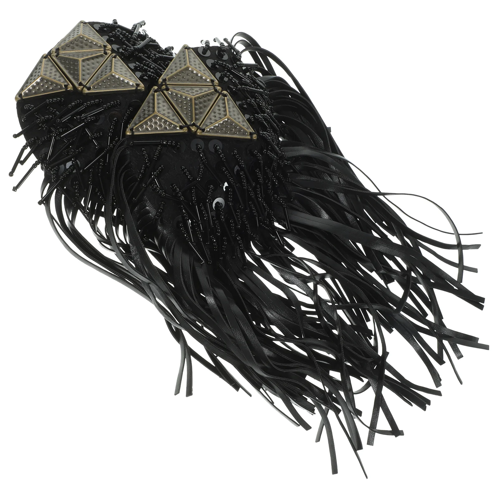 

2 шт., декоративные эполеты с бахромой из ПУ кожи