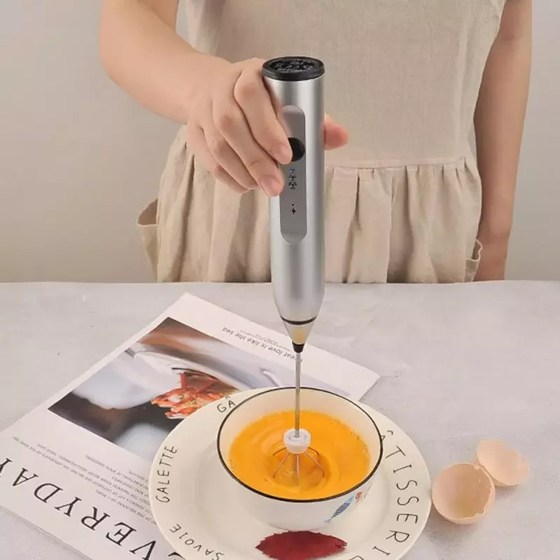 

Hot Portable Electric Rechargeable Egg Beater Coffee Milk Mixer Shaker Maker USB 3-Speed Adjustable Cooking Baking Kitchen Tools