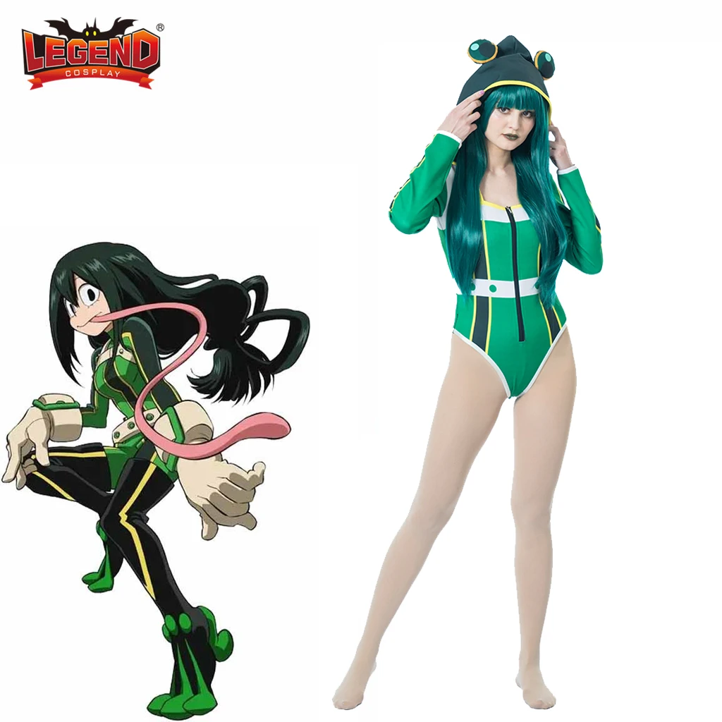 Аниме Мой герой Академия Asui Tsuyu костюмы для косплея Пижама Boku No Hero Akademia комбинезон