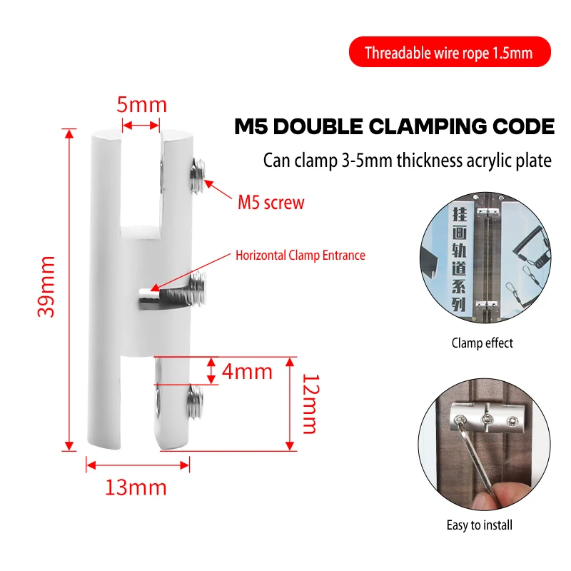 

Комплект акриловой подвески, регулируемое приспособление со стальным тросом для подвешивания фотографий/дисплеев