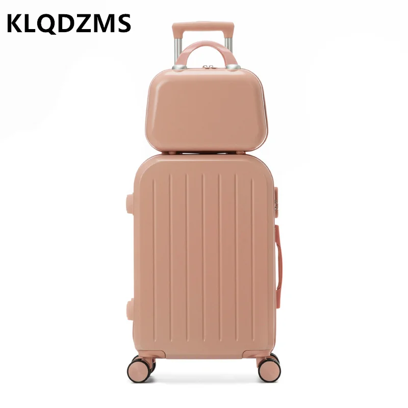 KLQDZMS Travel-Friendly Suitcase Sleek Carry On  Luggage For Kids Luggage Set 20”  Luggage Trolley Box With Small Cosmetic Case