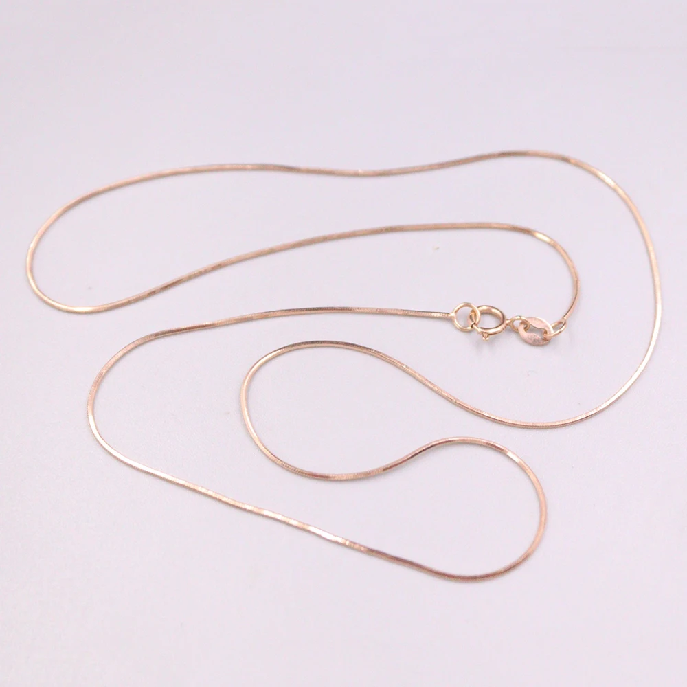 Цепочка из настоящего чистого розового золота 18 карат женский подарок ожерелье