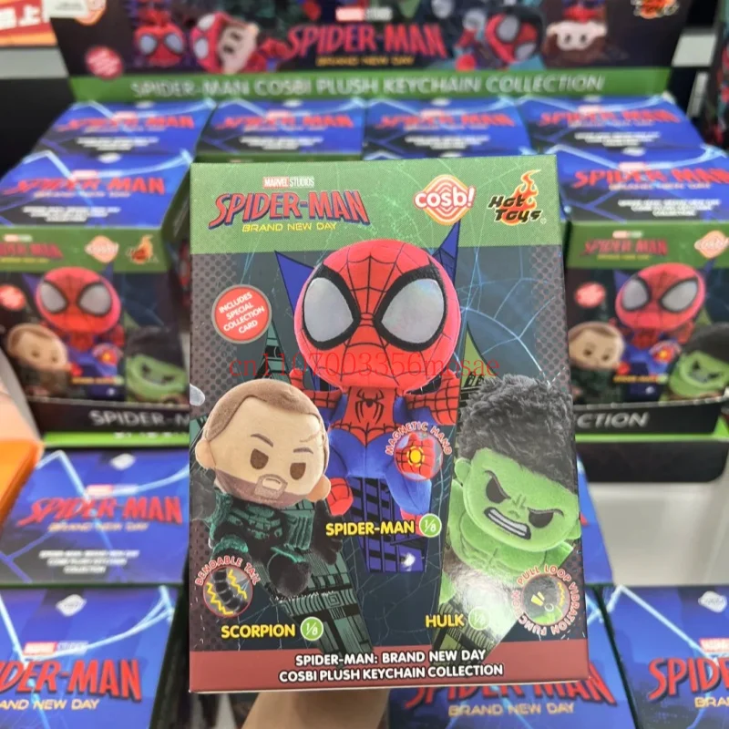Фото Коллекционный плюшевый брелок-подвеска Hot Toys Cosbi Spider-Man Marvel из серии New Day, в слепой коробке, для взрослых коллекционеров, декор, подарки №5