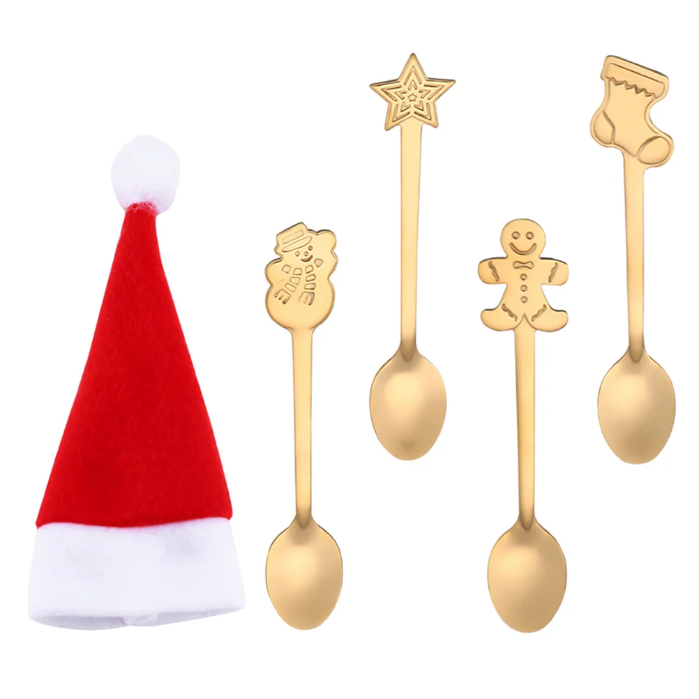 

Christmas Spoons Set Creative Stainless Steel Kitchen Spoon for Restaurant Home Hotel