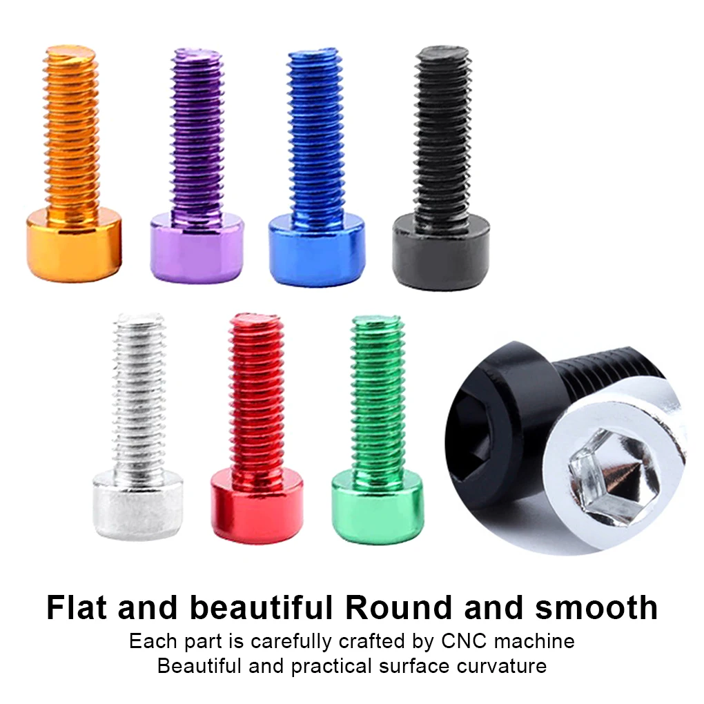 

4 Pieces Mountain Bicycle Water Bottle Cage Bolts Portable Professional Solid Color Stylish Bracket Screws Purple