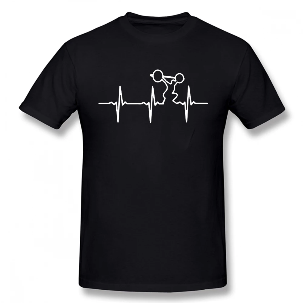 

Heratbeat Of Weightlifter T Shirt Funny Birthday Gift For Men Dad Father Husband Gymer Fitness Bodybuilding short sleeve T-Shirt