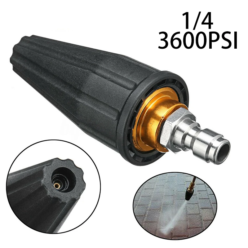 

High Pressure Washer 3600PSI Turbo Rotating Spray Nozzle 1/4inch Quick Connect