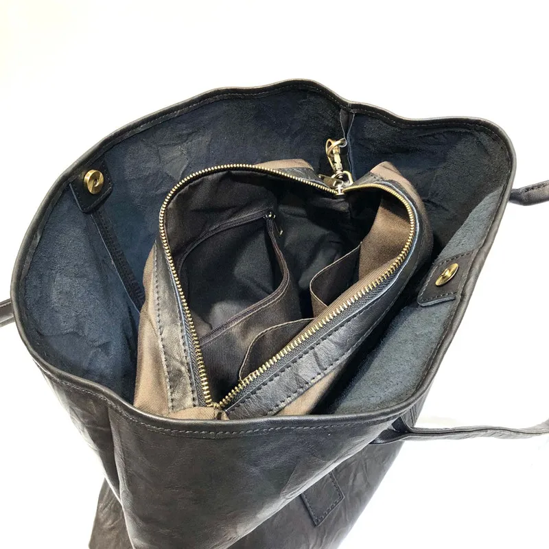 Вместительная сумка на плечо для женщин Weekender Женский тоут из натуральной кожи