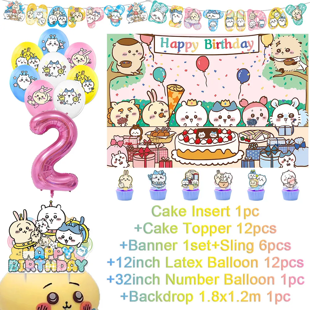 

Мультяшный хомяк украшение на день рождения Chiikawaing