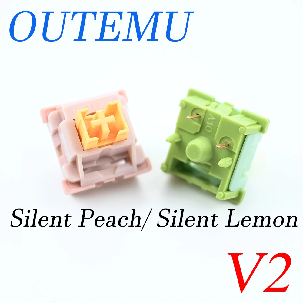  Outemu Silent Peach V2 переключатель Lubed Update Silent Lemon V2 переключатели механическая клавиатура линейная тактильная 5Pin пользовательская Горячая замена DIY