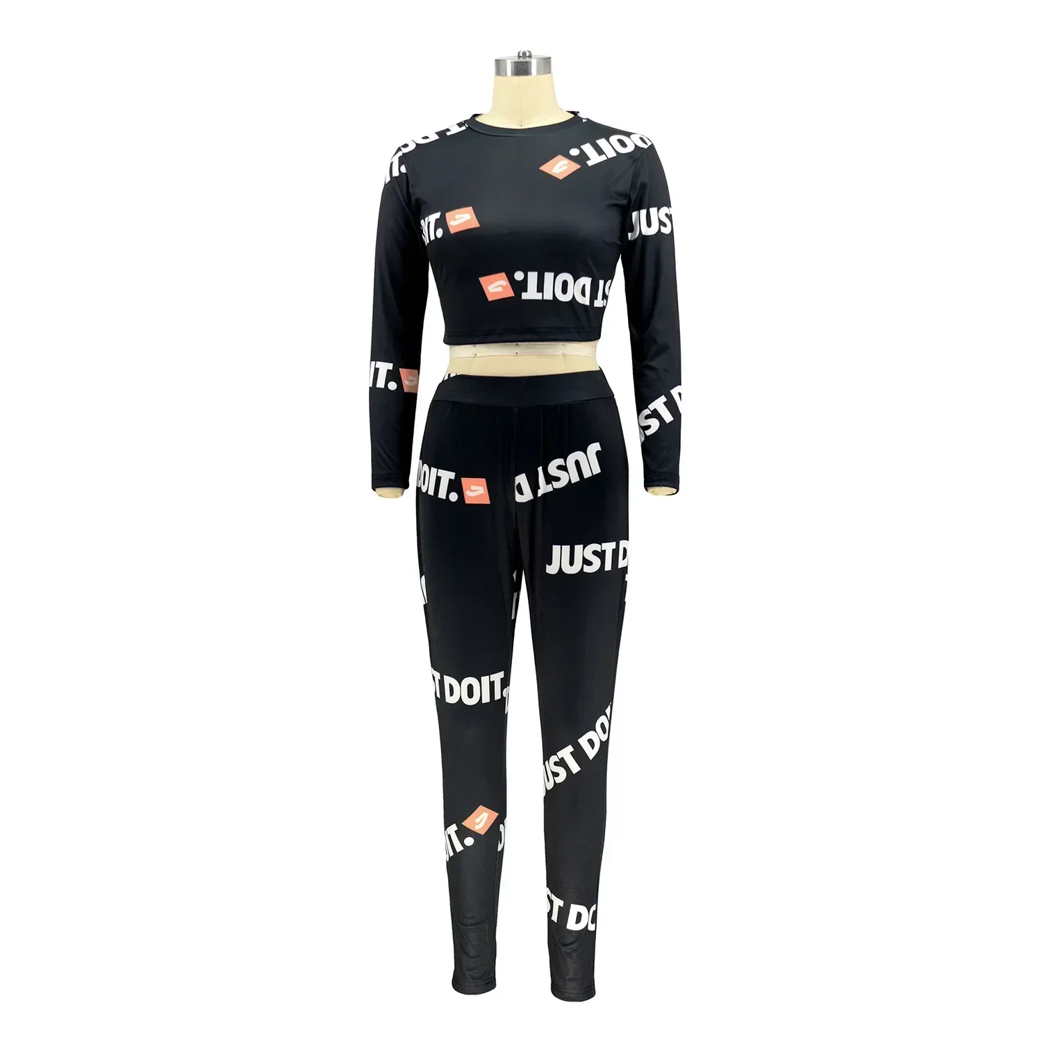 Европейская станция с буквенным принтом женский комплект брюк летний спринт