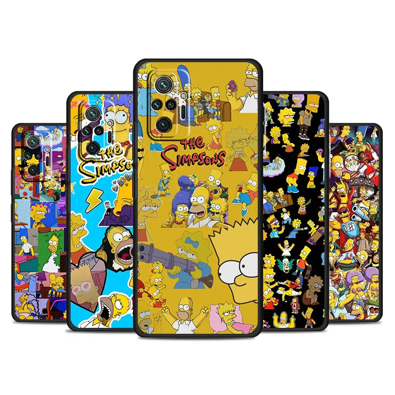 

Cartoon Simpsons Homer Case for Xiaomi Redmi Note 12 11 10 9 8 Pro 9S K40 8T 9T 7 9C 9A 11R 11T 11S 10C 10S Celular Funda Cover