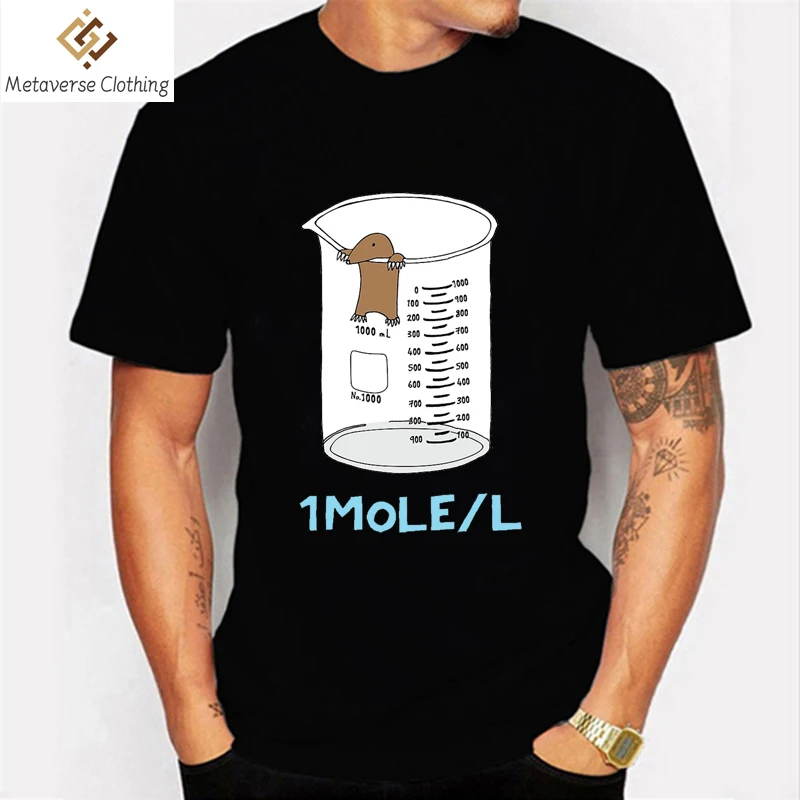 

Chemistry 1 Mole Per Litre for Mole or Avogadro's Day Print T Shirts Men Clothes Short Sleeve Mens T Shirt Oversized Tshirt Tops