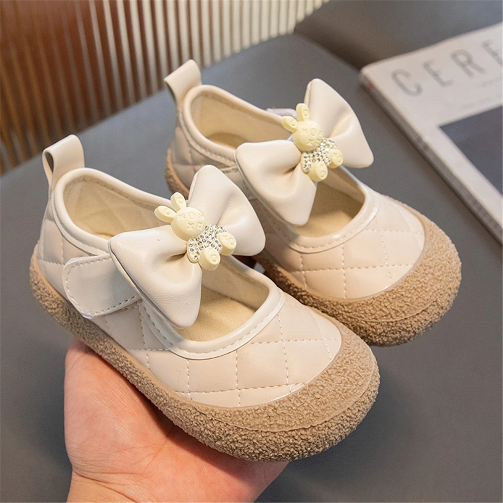 BAXINIER Cute Baby First Walkers Shoes Little Girls Soft Comfortable Walking Shoes Lovely Anti-slip Kids Princess Casual Shoes