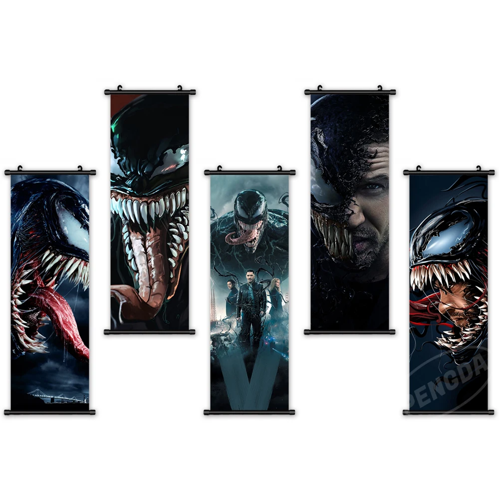 

Hang Painting Modern Wall Artwork Venom Picture Plastic Scroll Marvel Print Character Canvas Poster Home Decor For Living Room