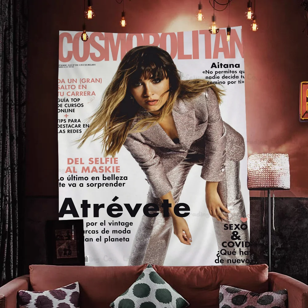 Aitana Ocana Singer Tapestry Art Printing Japanese Wall Anime Hanging Home Decor