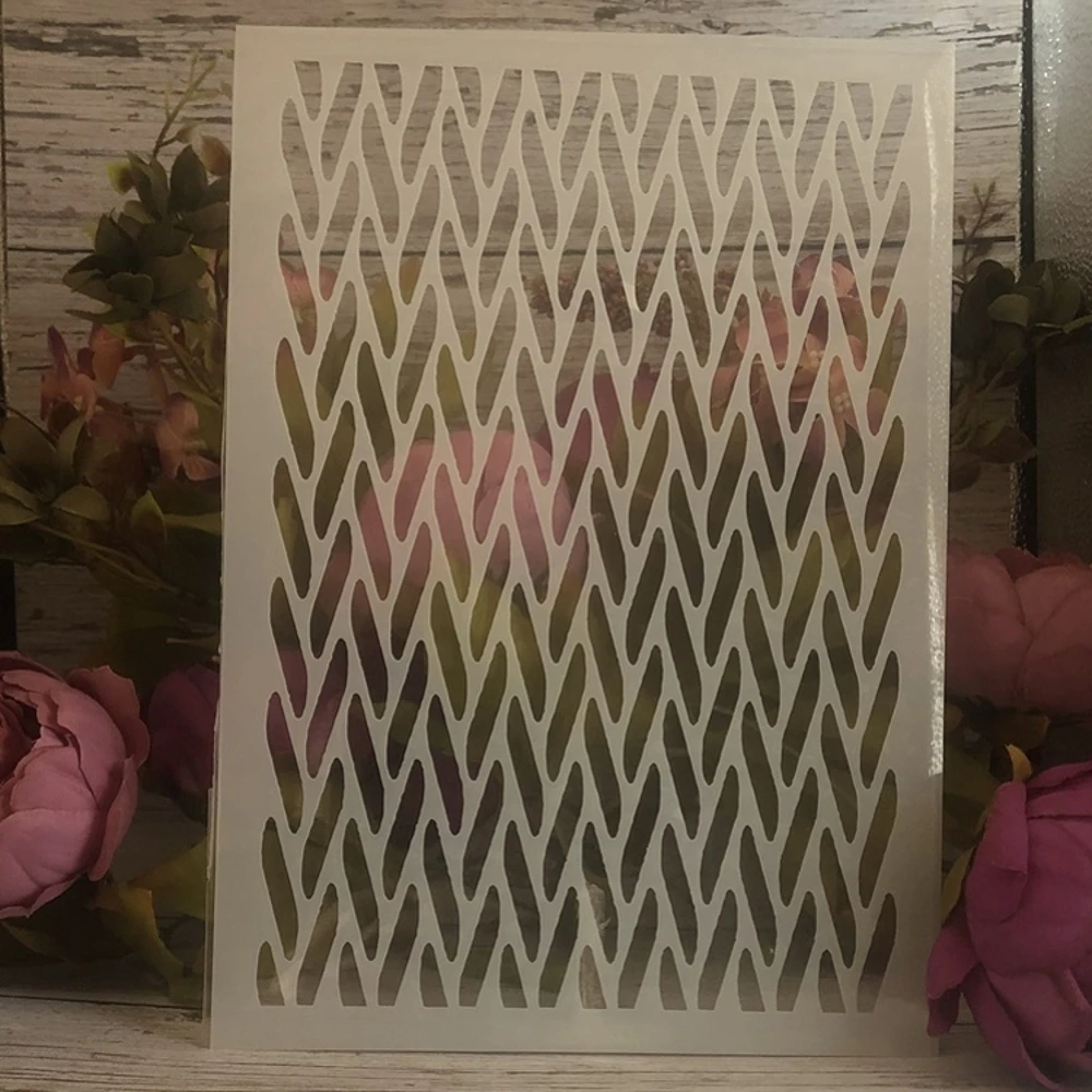 

A4 29cm Geometry Arrow Wavy DIY Layering Stencils Wall Painting Scrapbook Coloring Embossing Album Decorative Template