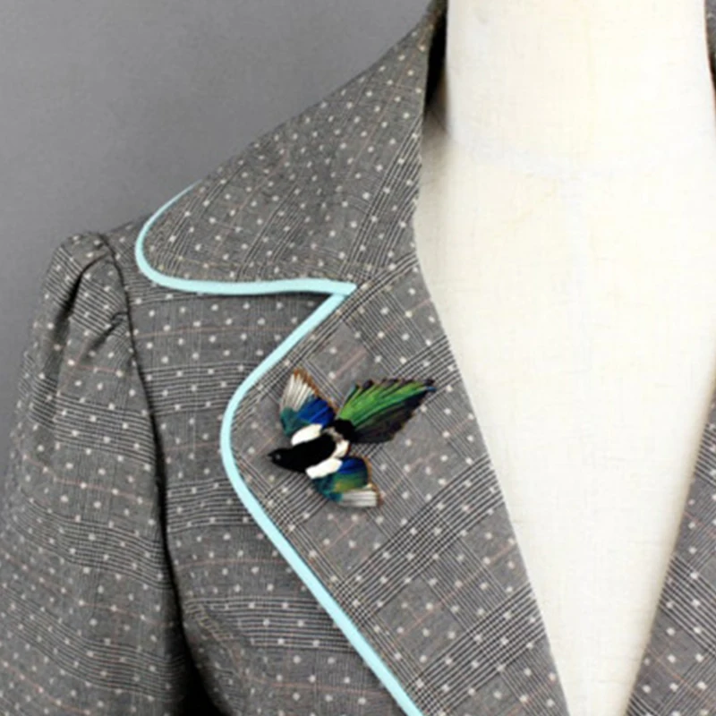 1 шт. деревянная брошь в виде птицы стиле ретро | Украшения и аксессуары