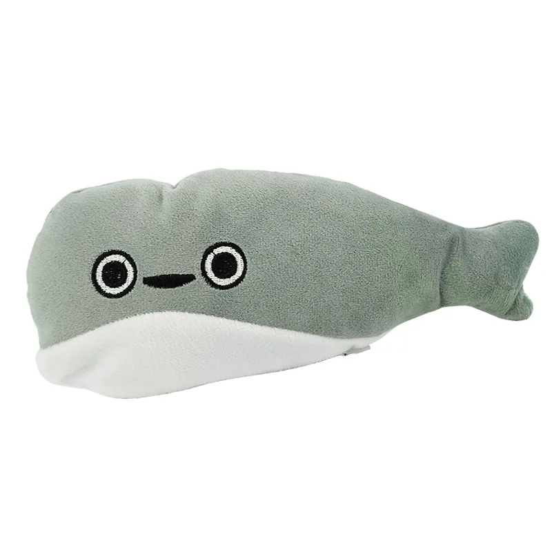 Детские электрические плюшевые игрушки серая рыба будет прыгать Плюшевые