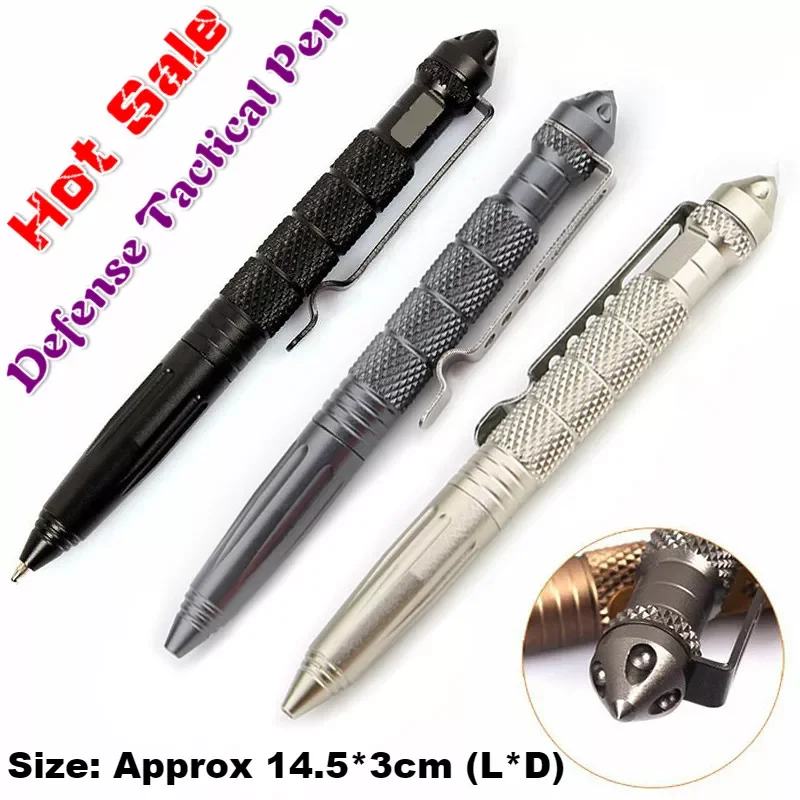 

High Quality Portable Multipurpose Anti-skid personalized Aviation Aluminum defensa personal Self Defense Tactical Pen Tool