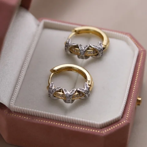 Серьги-крестики Three Branches