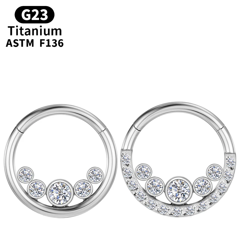 

Серьги для перегородки, титановые серьги для пирсинга с кристаллами, кольцо для козелка носа, кольцо-обруч для хрящевой части, очаровательные ювелирные изделия для тела