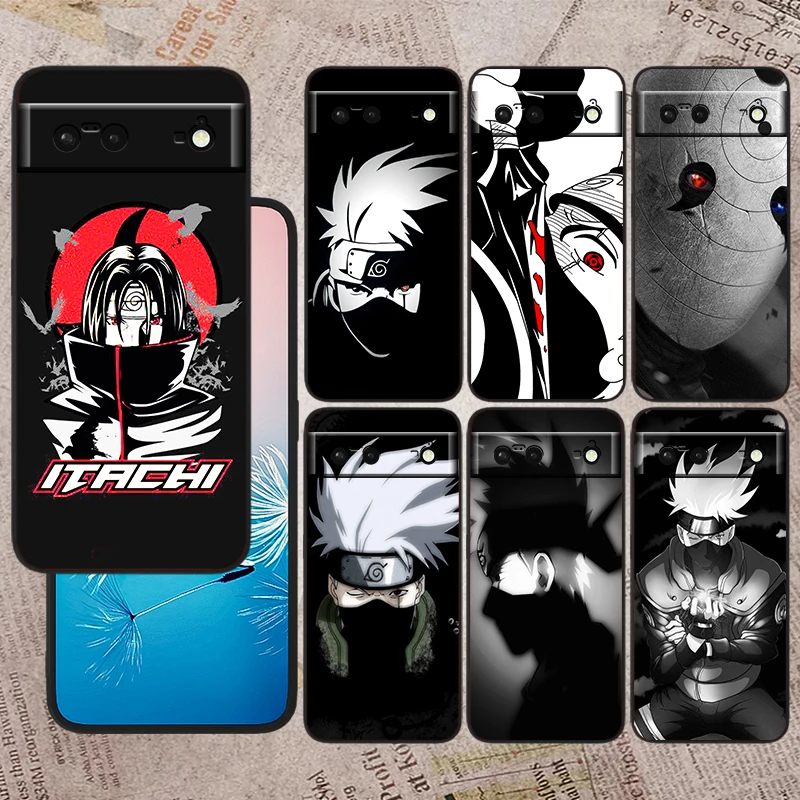 

Cartoon Anime Naruto For Google Pixel 6 Pro 6A 5A 5 4 4A XL 5G Black Phone Case Shockproof Shell Soft Fundas Coque Capa