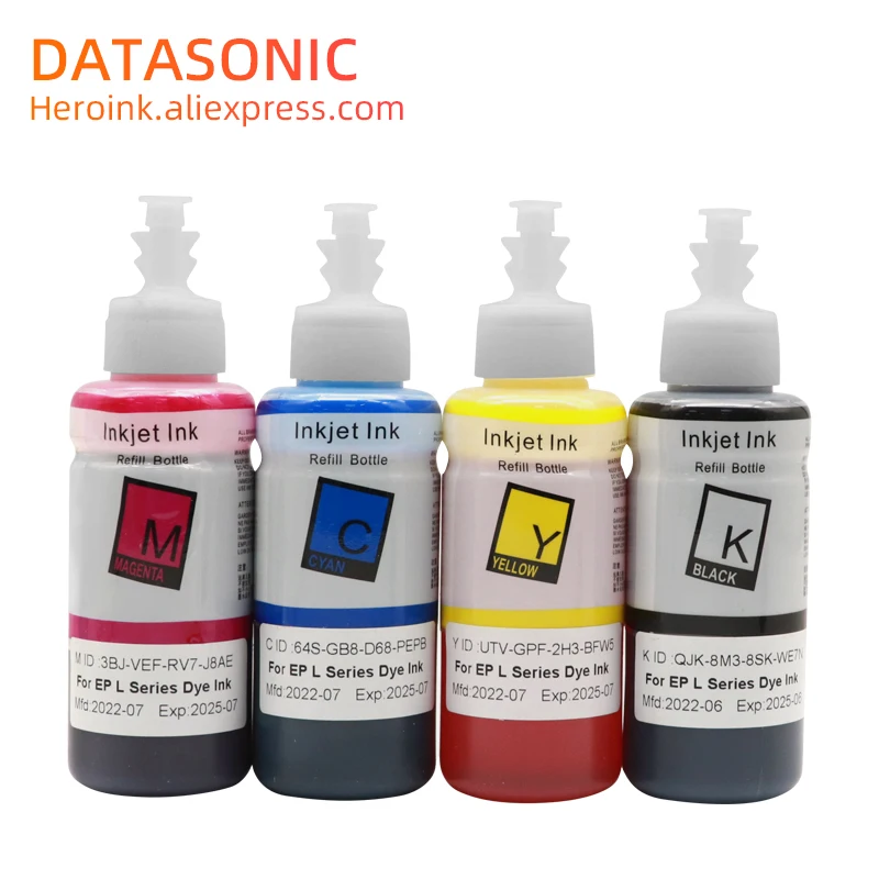 

4Color 664 Dye Ink For Epson L120 L132 L210 L310 L365 L380 L382 L486 L550 L800 L805 L1300 L1455 ET-2500 ET-2650 ET-16500 Printer