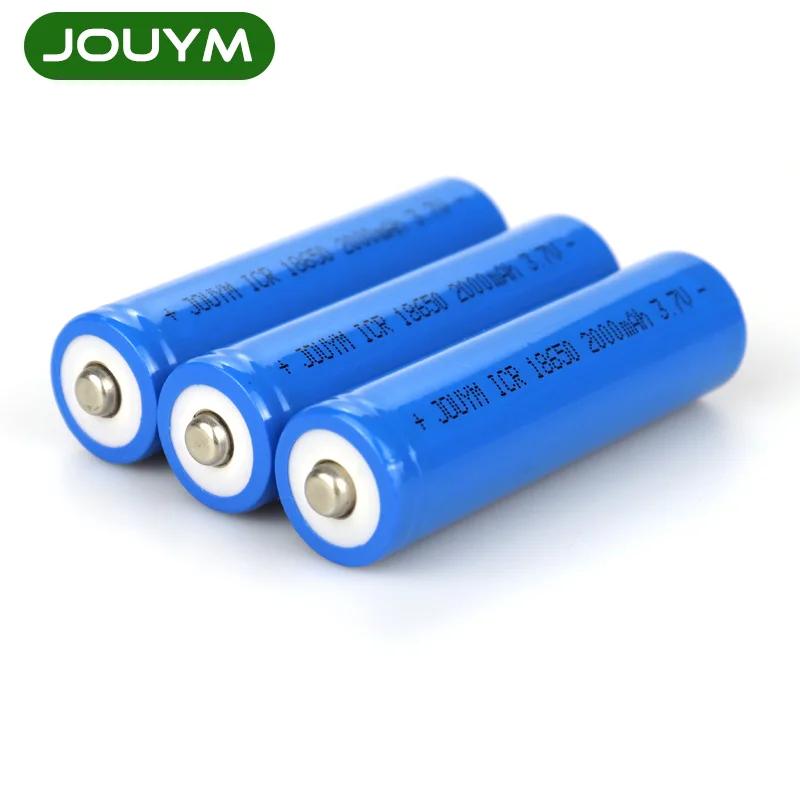 JOUYM 100% оригинальный 18650 Аккумулятор 3,7 в 2000 мАч литиевая аккумуляторная батарея для фар, фонариков, фар (1 шт.)