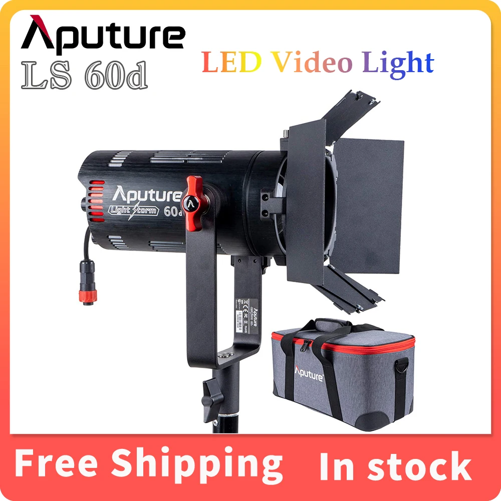 

Aputure LS 60D 60W Photography Lighting Daylight-Balanced Adjustable LED Video Light IP54 APP Control with Barn Doors