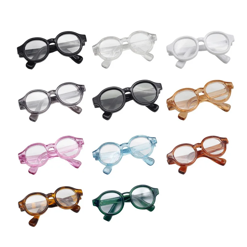 

1PC Multi Colors 6 Points Mini Doll Transparent Glasses DIY Kids Toys Dress Up Accessories Supplies