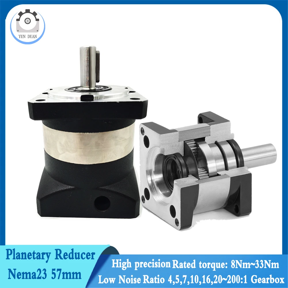 

High Precision Nema23 Planetary Gearbox Gear Ratio 4:1,5:1,10:1~70:1 Reduction Gear for Nema23 Stepper Motor Reducer 4000rpm