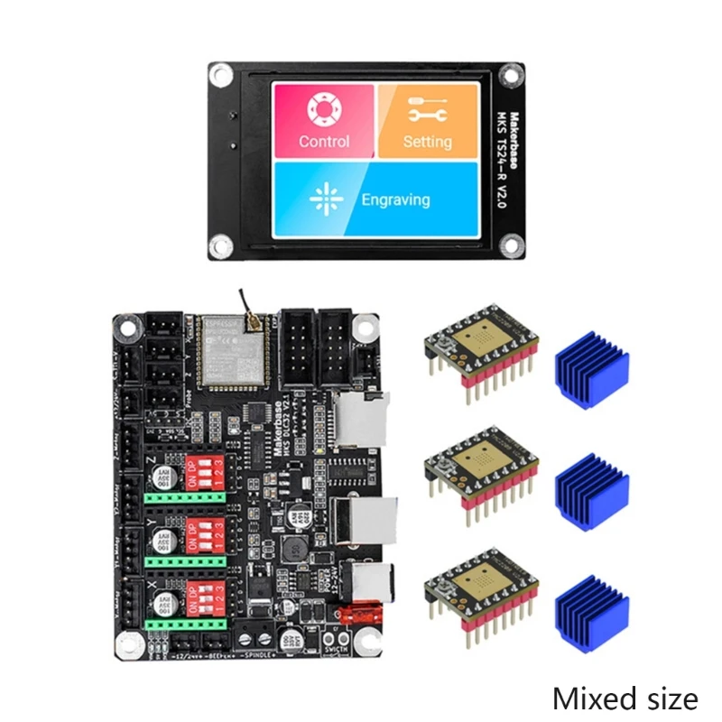 

MKS- DLC32 Offline Controller Mainboard 32bits ESP32 WIFI GRBL TS24-R Touchscreen CNC3018 MAX-PRO for laser- Engraver H8WD