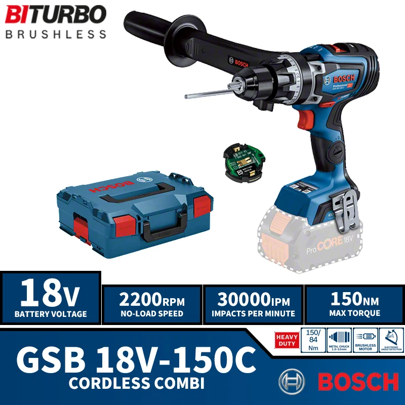 

Шуруповерт BOSCH GSB Аккумуляторный ударный, 18 в, 2200 об/мин