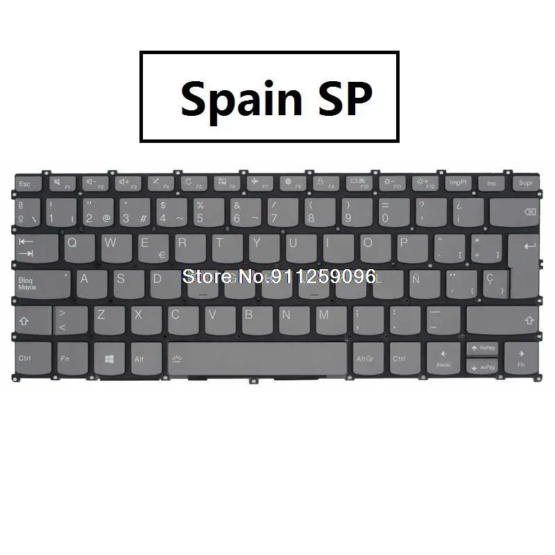 

Laptop Keyboard For Lenovo For Ideapad S540-13IML S540-13API S540-13ITL S540-13ARE Spain SP With Backlit Black New