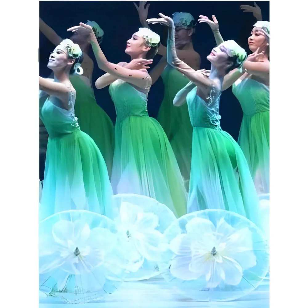 Новый женский костюм для танцев жасмин классических китайский с зонтом