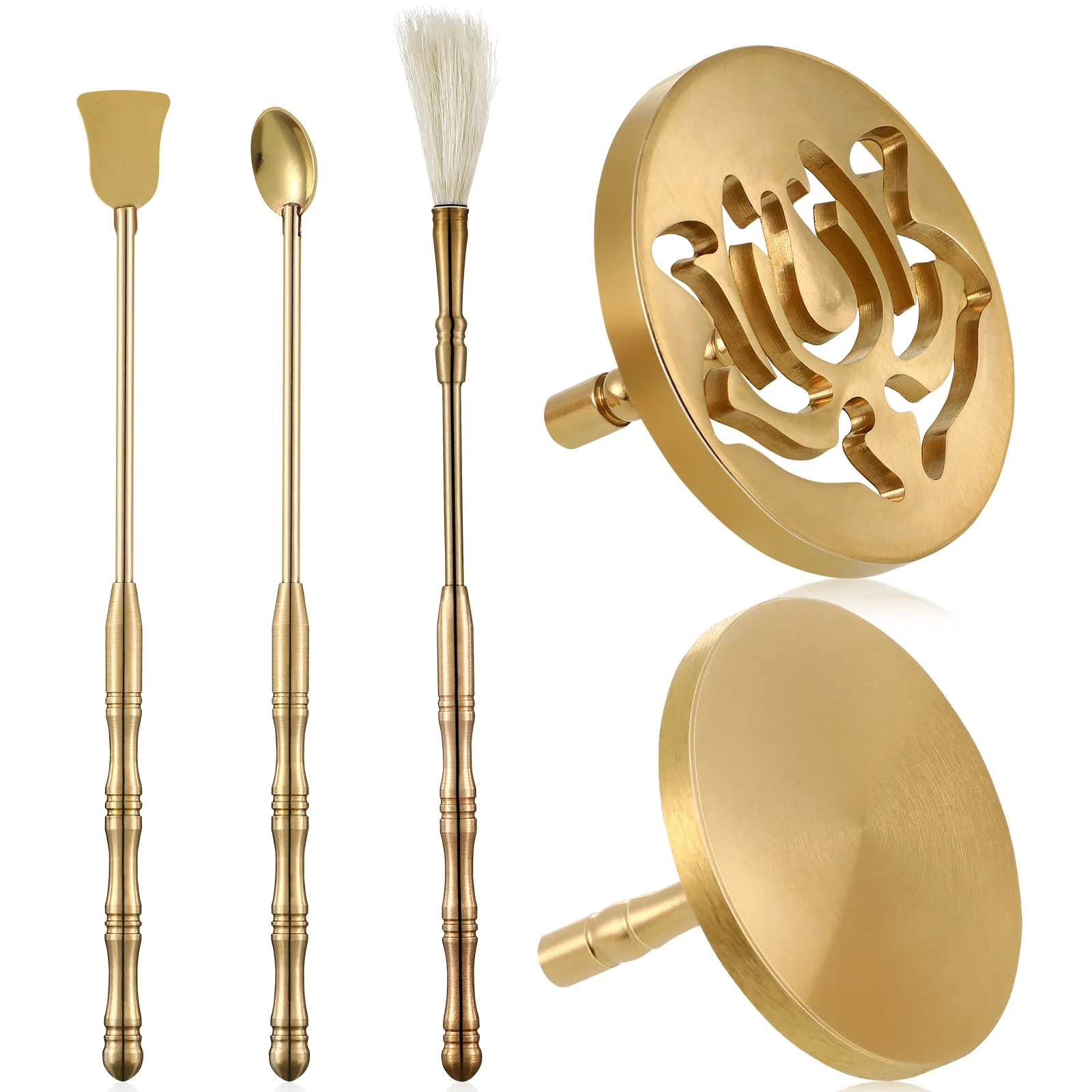 

Kit Cone Burner Tools Making Brass Mold Chinese Ceremony Spoon Press Set Brush Diy Molds Seal Censer Aromatic oil sticks