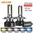 Светодиодная фара 110 Вт 4300K 6000K 8000K HB3 HB4 9005 9006 H1 H8 H11 H27 лампа Canbus EMC Led H7 H4 светодиодный Автомобильная фара для грузовика 24 В