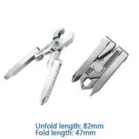 outdoor mini portable folding multifunction plier pocket multi tools plier clamp keychain screwdriver edc tool for hiking campi